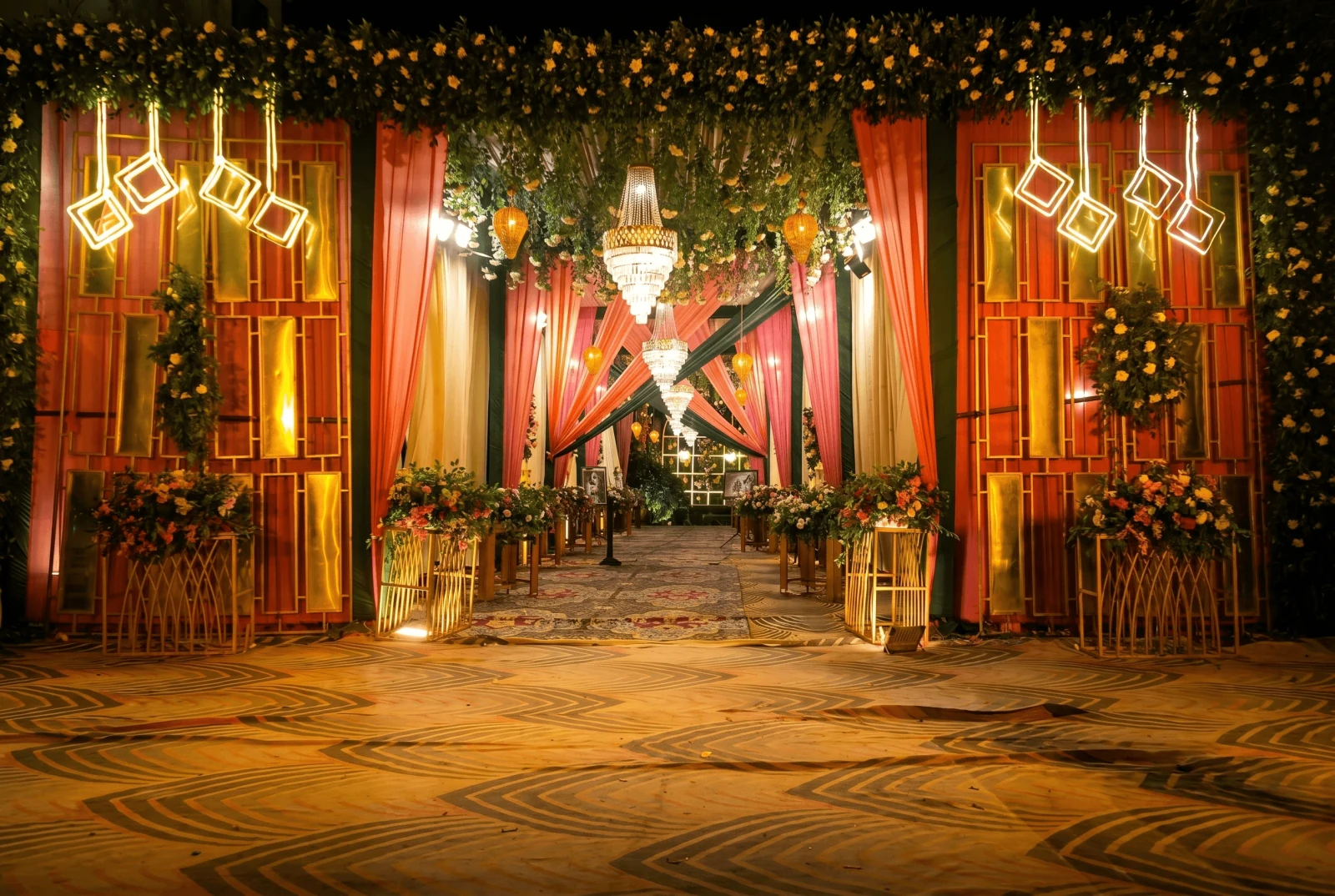 Decorated venue entrance
